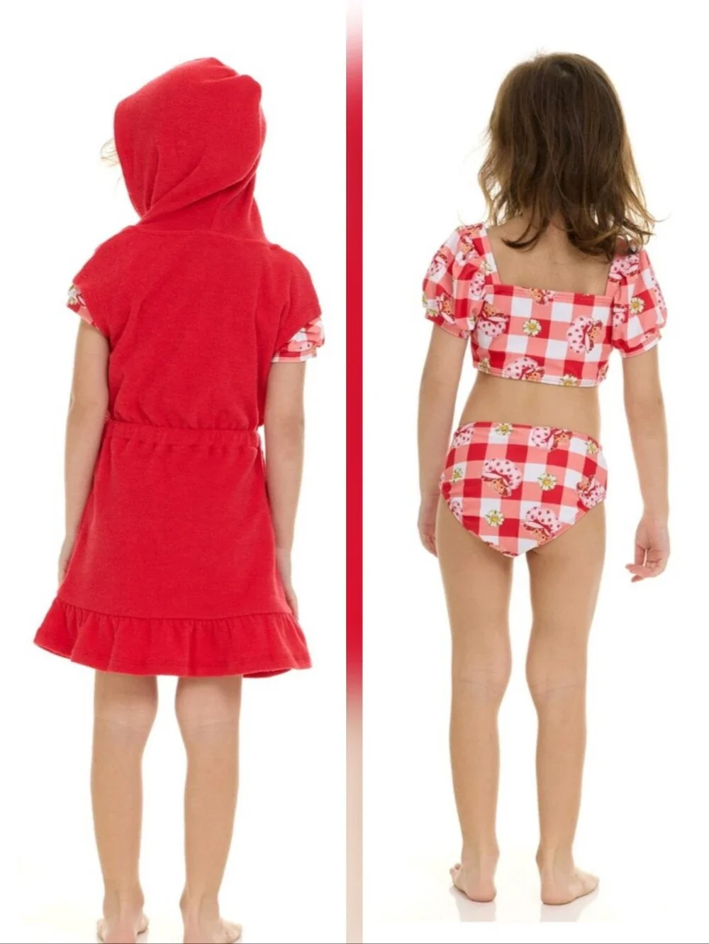 Dreamwave Toddler 2T or 3T Strawberry Shortcake 2 Piece Swimsuit Cover Up NWT